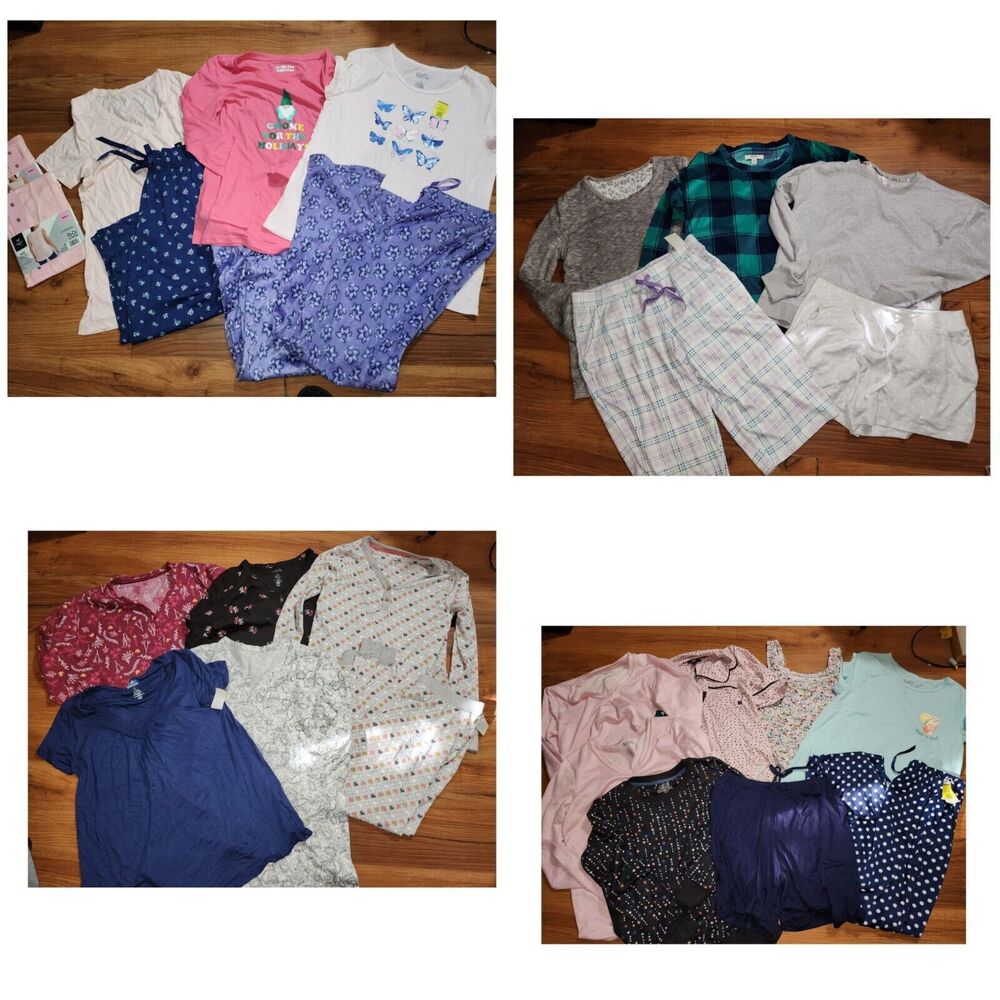 Women’s Pajama Wholesale Liquidation Box Lot Size Sm KOHL'S Cuddl Sonoma 27 Pcs